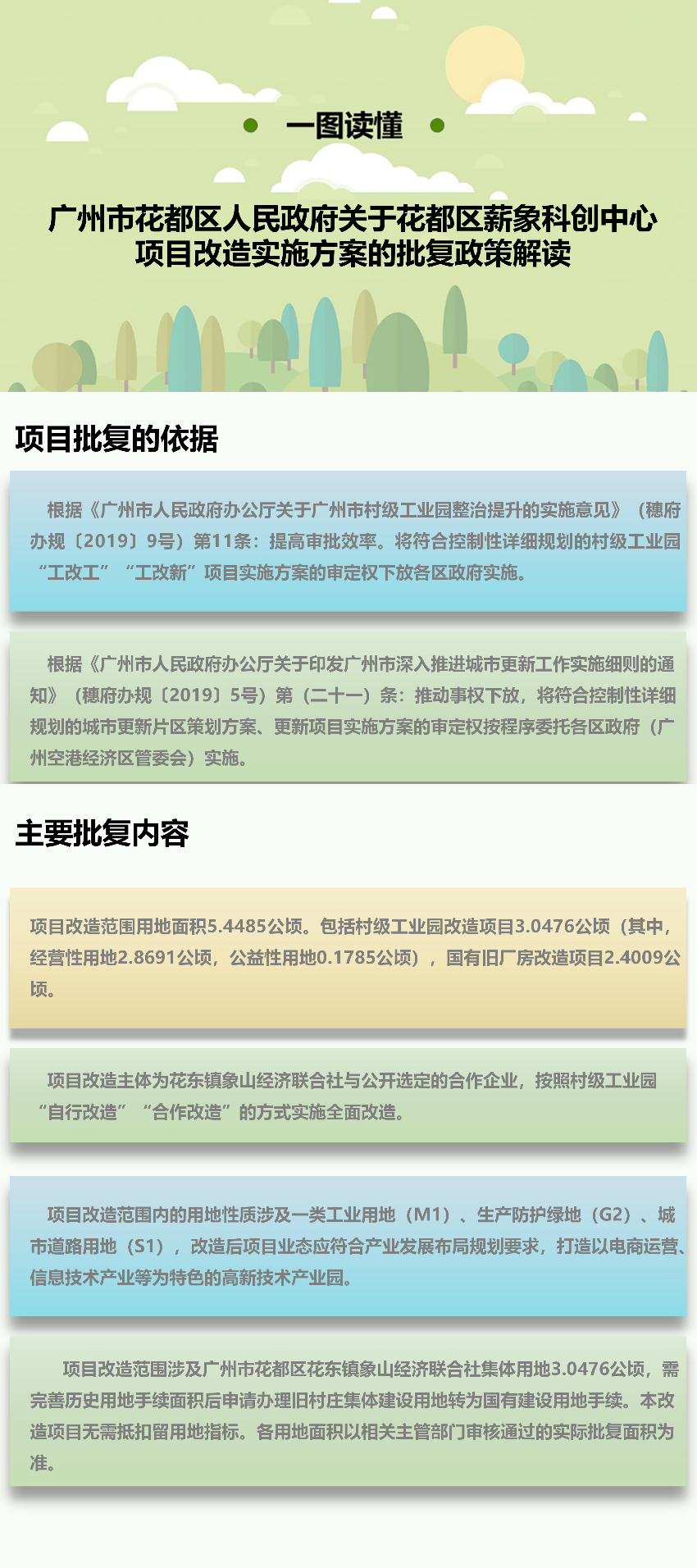《廣州市花都區(qū)人民政府關(guān)于花都區(qū)薪象科創(chuàng)中心項目改造實施方案的批復(fù)政策》圖文解讀.png