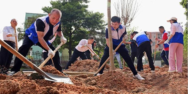 代表委員港澳青年攜手共建同心公園    齊植樹 添新綠
